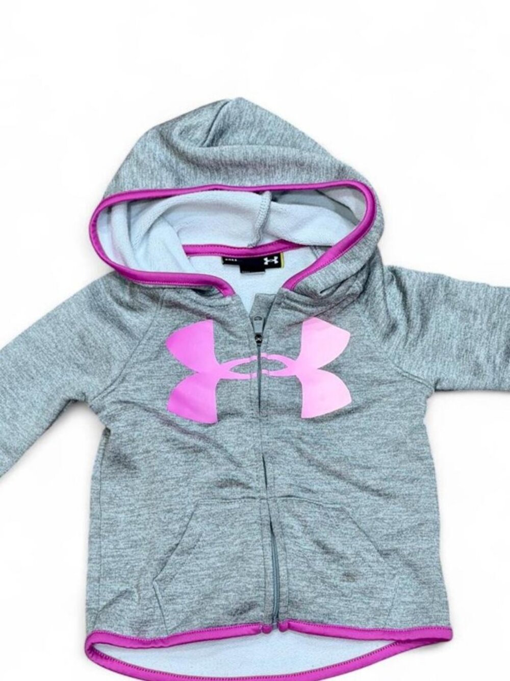 Under Armour Gray Pink Zip Hoodie 12M